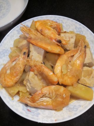 鲜虾炖豆腐的做法步骤：9