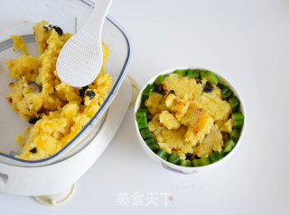 黑蒜秋葵土豆泥的做法步骤：13