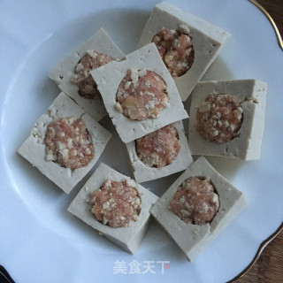 豆腐酿肉的做法步骤：7