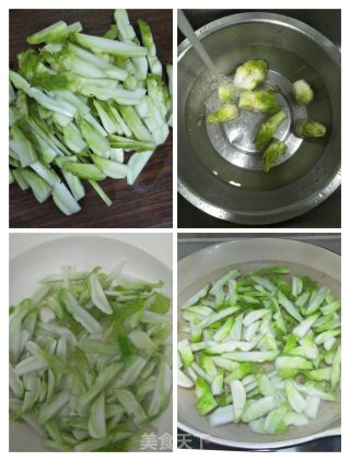 蒜肠炒儿菜的做法步骤：2