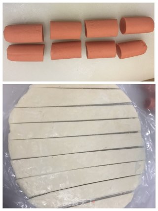 手抓饼香肠卷的做法步骤：1
