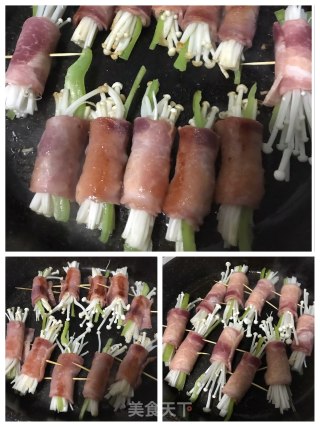 金针菇培根卷的做法步骤：4