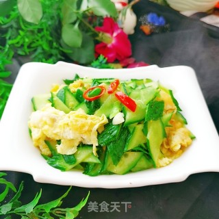 黄瓜炒鸡蛋的做法步骤：9