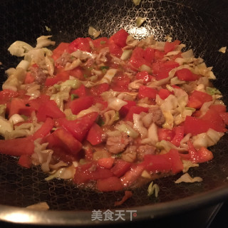 荷兰豆番茄汤面的做法步骤：5