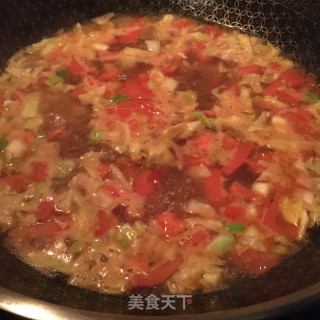 荷兰豆番茄汤面的做法步骤：6