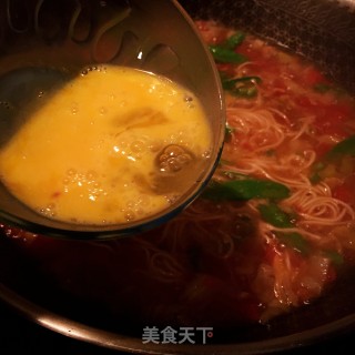 荷兰豆番茄汤面的做法步骤：9