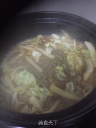 砂鍋五花肉白菜粉絲的做法步骤：8