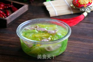 娃娃菜肉片汤的做法步骤：11