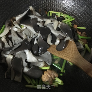 蒜苔炒平菇的做法步骤：13