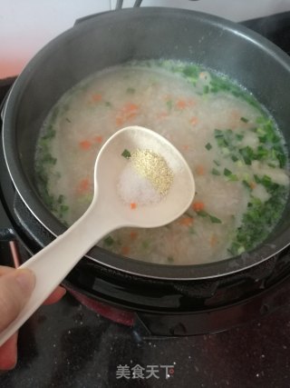 猪头肉韭菜二米粥的做法步骤：9