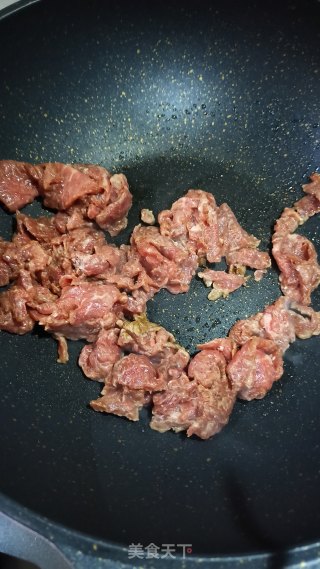 小炒牛肉的做法步骤：4