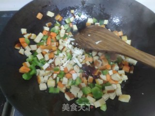 素鸡胡萝卜炒青椒的做法步骤：6