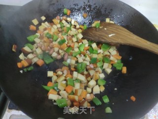 素鸡胡萝卜炒青椒的做法步骤：8