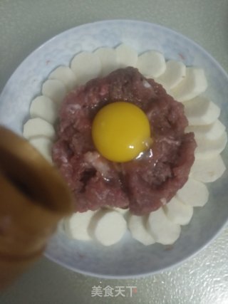 山药蒸肉饼鸡蛋的做法步骤：6