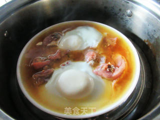 鸡蛋蒸腊鸡腿的做法步骤：6