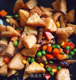 杂蔬烩豆腐泡的做法步骤：12