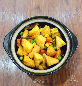 杂蔬烩豆腐泡的做法步骤：13