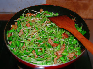 黑豆芽炒肉的做法步骤：7