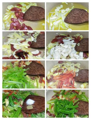 芹菜炒腊味的做法步骤：6