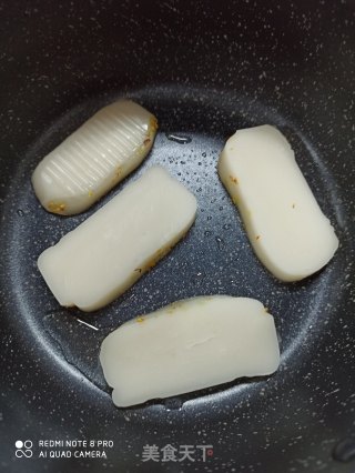 煎桂花猪油年糕的做法步骤：3