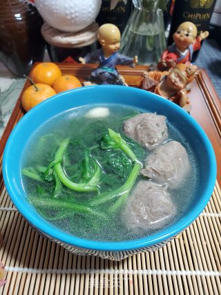 茼蒿牛肉丸子汤的做法步骤：5