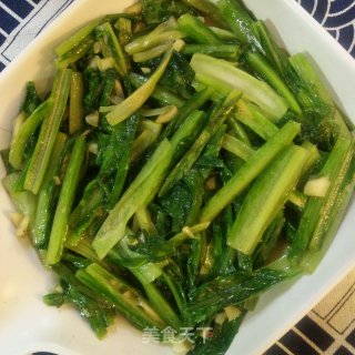 清炒油麦菜的做法步骤：7