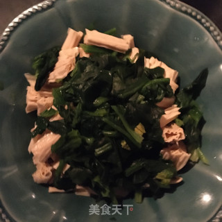 菠菜炝拌腐竹的做法步骤：5