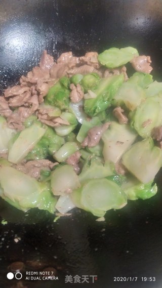 鸭肉炒儿菜的做法步骤：6