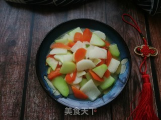 胡萝卜山药炒佛手瓜的做法步骤：12