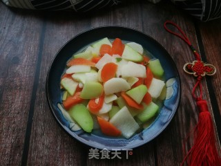 胡萝卜山药炒佛手瓜的做法步骤：13