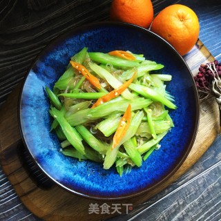 芹菜炒红薯粉的做法步骤：9