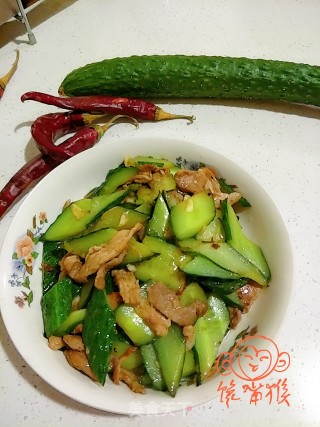 黄瓜熘肉片的做法步骤：9