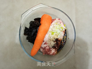 胡萝卜木耳鲜肉锅贴的做法步骤：3