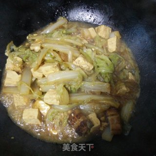 红烧肉炖白菜豆腐的做法步骤：8