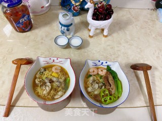 海鲜面的做法步骤：8