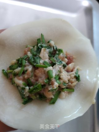 韭菜肉馅煎饺的做法步骤：5