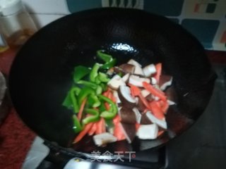 牛肉炒三蔬的做法步骤：5