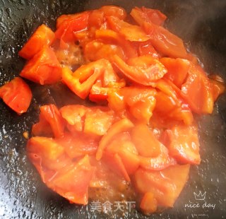 番茄鸡蛋青菜炒面的做法步骤：9