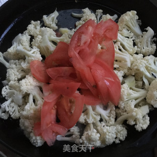 番茄炒有机菜花的做法步骤：5