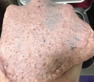 火龙果果皮汁黑麦吐司的做法步骤：5