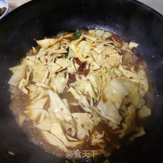 香辣千张炖圆白菜的做法步骤：8
