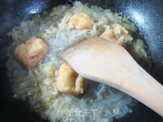油豆腐酸菜煮粉条的做法步骤：8