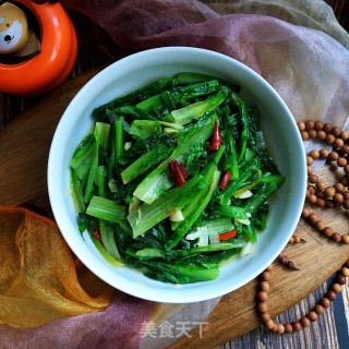 爆炒油麦菜的做法步骤：9