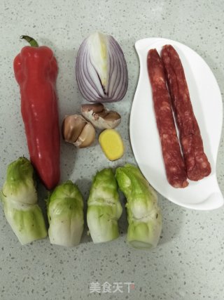 腊味炒儿菜的做法步骤：1