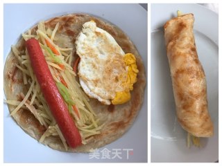 土豆丝手抓饼的做法步骤：5
