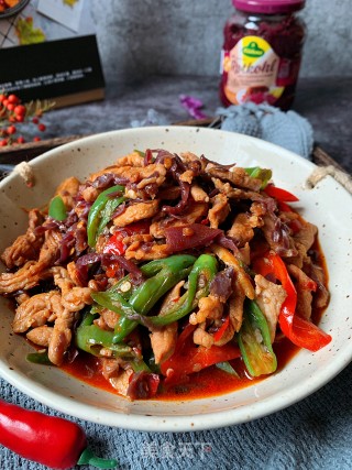 红椰菜炒肉丝的做法步骤：7