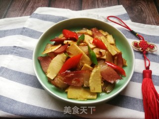 冬笋炒腊肉的做法步骤：14