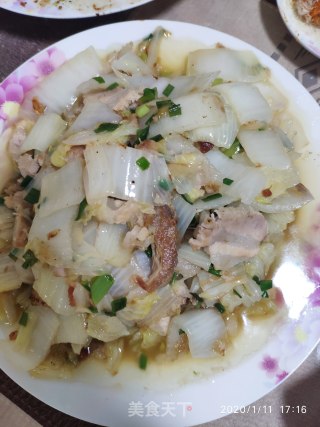 白菜炒肉片的做法步骤：9