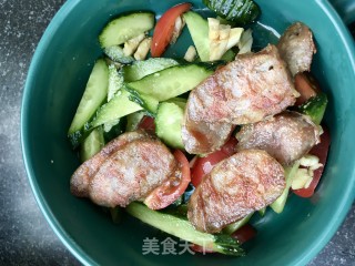 “腊味”腊肠拌黄瓜的做法步骤：14