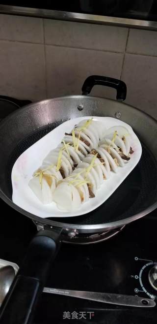 腊肉蒸白萝卜的做法步骤：7